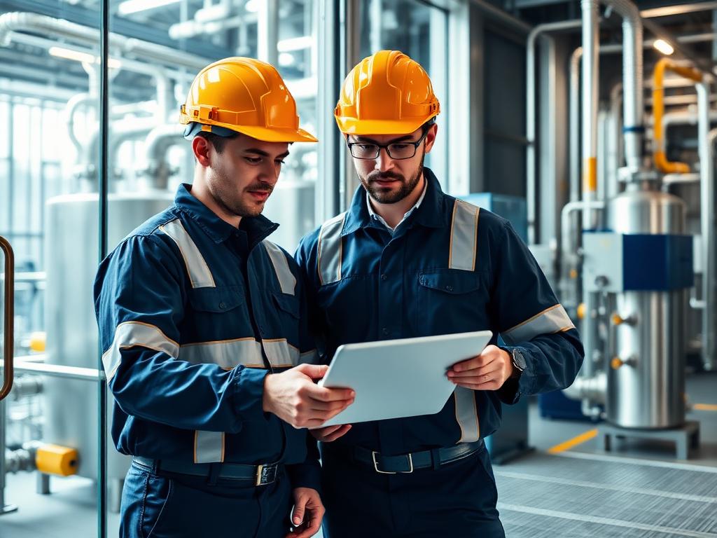 Dhruva Chemexim team reviewing chemical distribution documentation inside a warehouse facility